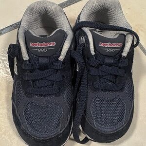 New Balance Kids' Dark Blue and Gray Sneakers